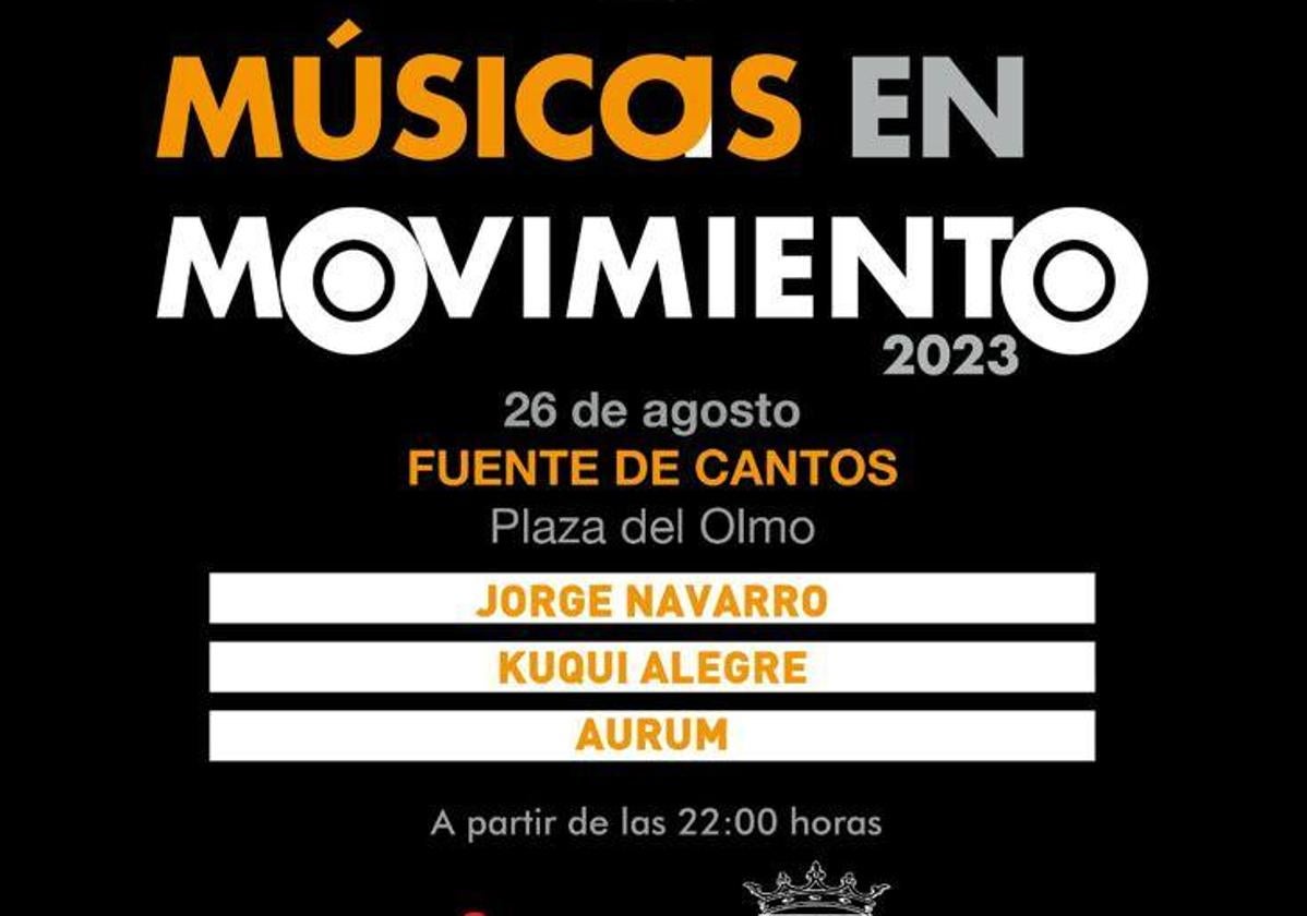 El programa 'Músicos en movimiento' recalará el 26 de agosto en Fuente de Cantos