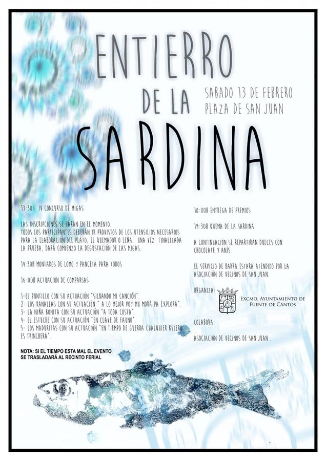 Cartel con el programa del Entierro de la Sardina. HOY