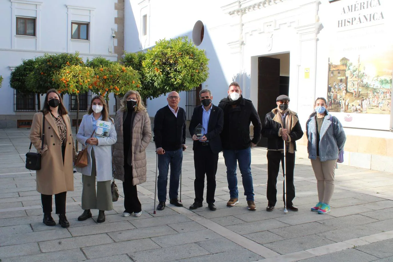 La delegación de Guareña, por la derecha: Marina Agraz, Eugenio Morales, Abel González y Pedro González.