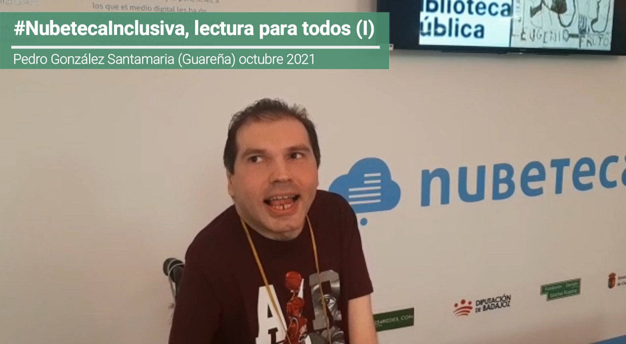 Pedro González también lector nubeteco con movilidad muy reducida.