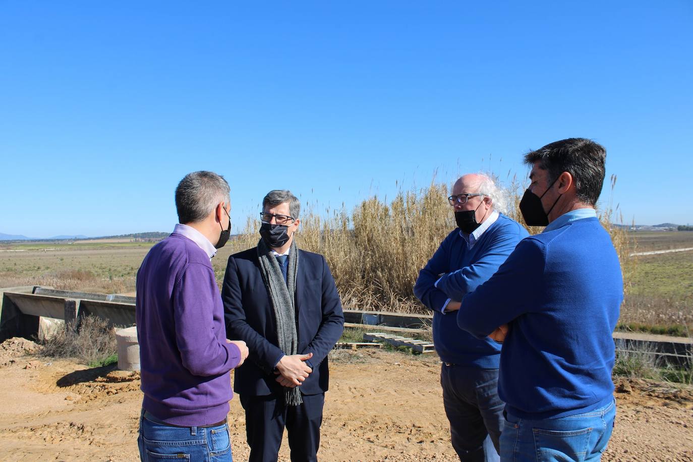 Abel González (i), Cristian Néstor, Antonio Gallego y José Antonio Toledo.