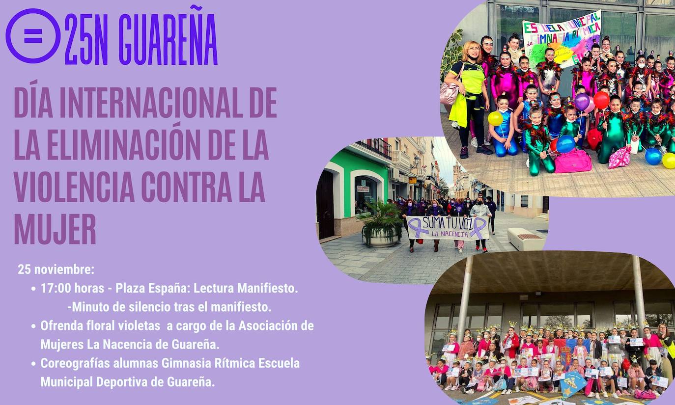 Cartel anunciador de los actos del 25N.