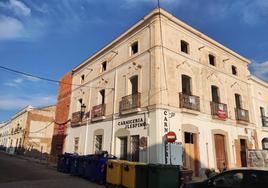 Edificio que se rehabilita para Centro de Interpretación Tartessos en Guareña.
