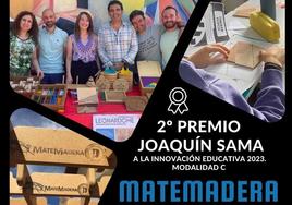 Cartel anunciador del 2º Premio Joaquín Sama para Matemadera del instituto Eugenio Frutos.