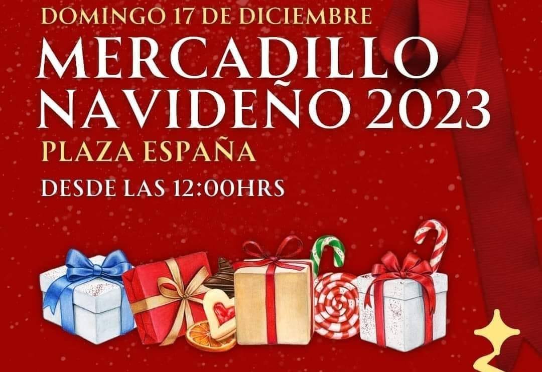 Hoy domingo ocho horas de Mercadillo Navideño en la plaza de España