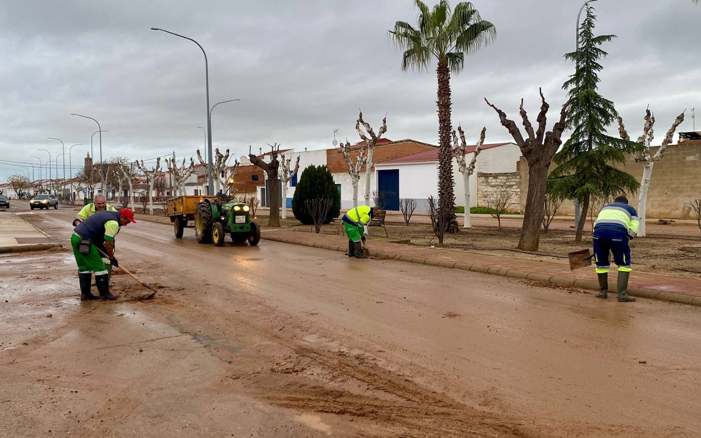 Operación limpieza en la Avenida de la Constitución.