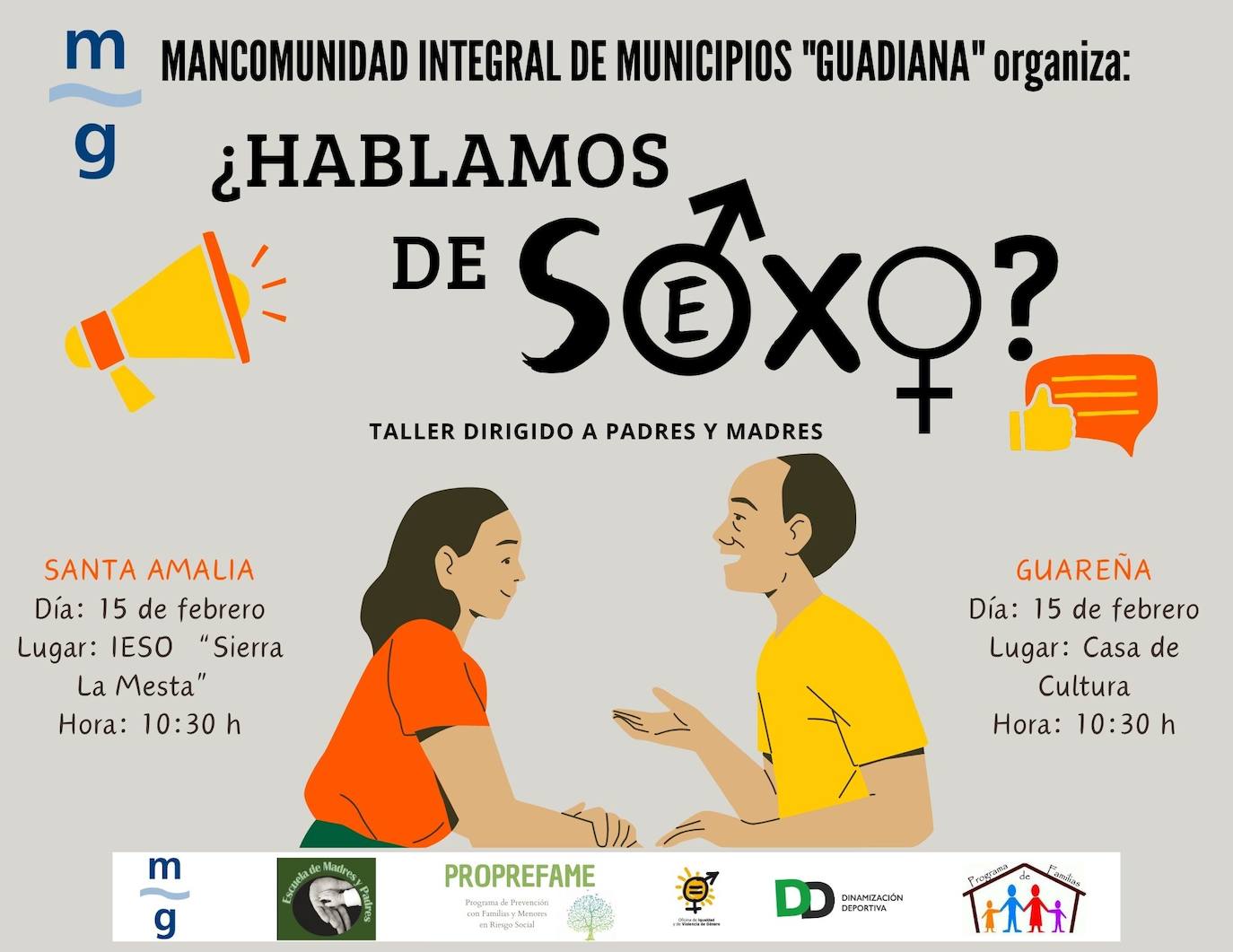 Taller ¿Hablamos de sexo? el jueves día 14 en Guareña