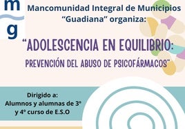 Cartel anunciador de los talleres para adolescentes del instituto Eugenio Frutos.