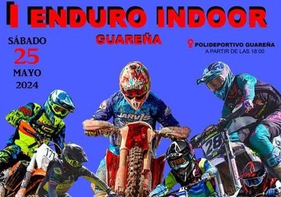 Cartel anuncizdor de la prueba que se celebra en Guareña.