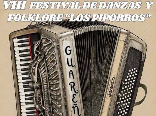 Parte del cartel anunciador del festival de danzas y folclore 'Los Piporros' de Guareña.