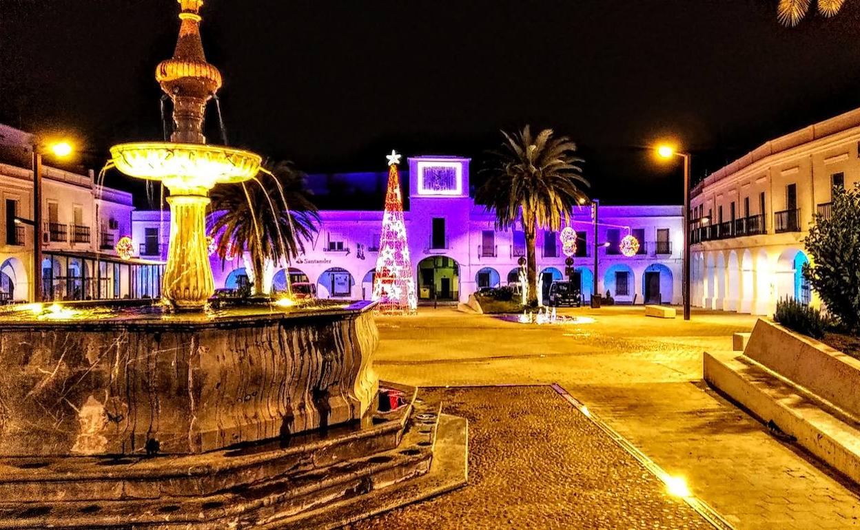 Aspecto de la Plaza de España de Herrera del Duque