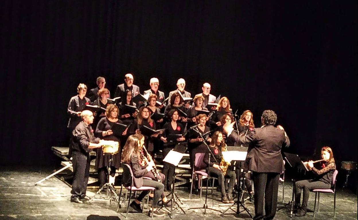 Momento del Concierto de Navidad, actuando la Coral Municipal