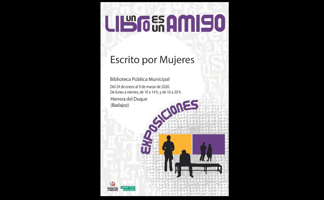 Cartel anunciador de la exposición «Escrito por Mujeres»