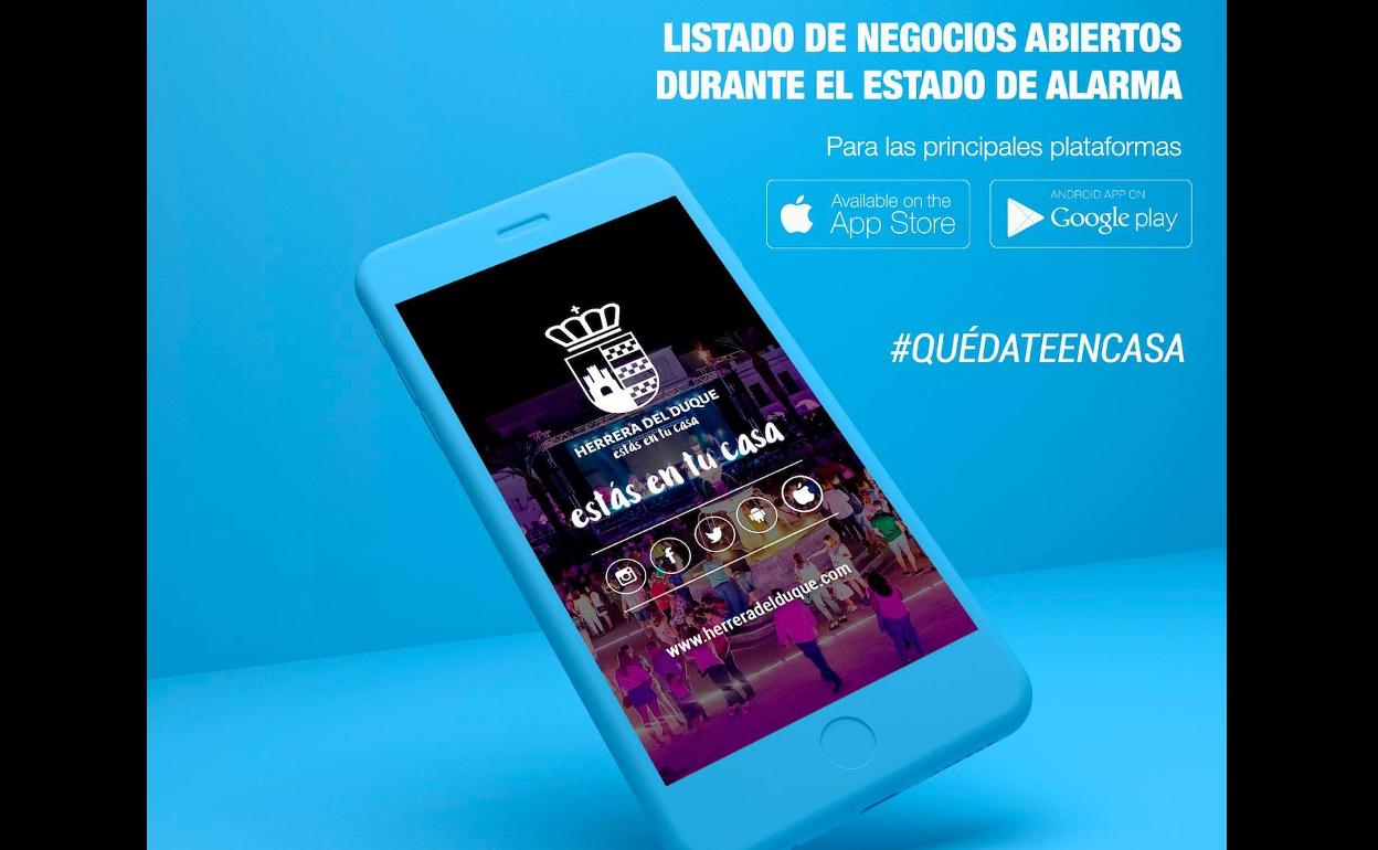 El ayuntamiento de Herrera del Duque desarrolla en su app un listado de comercios abiertos y su horario durante el estado de alarma