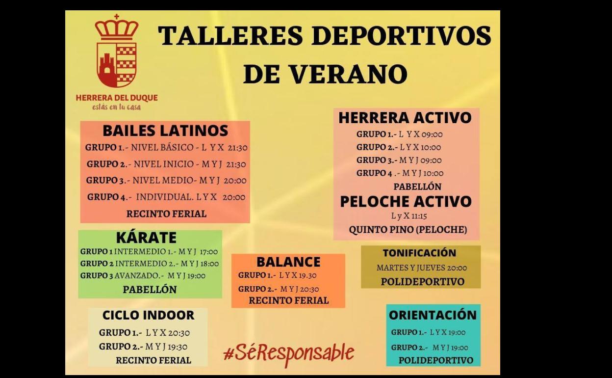 Abierto el plazo de matrícula de los Talleres deportivos de verano