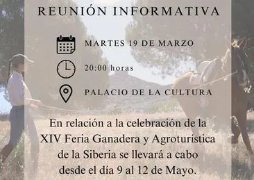 Cartel Infiormativo de la reunión