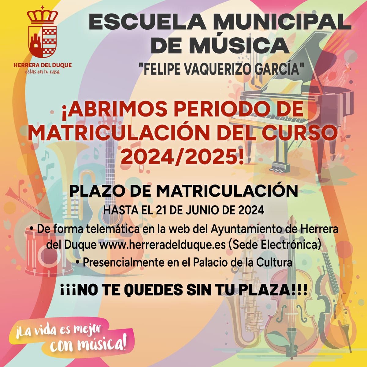 La Escuela Municipal de Música de Herrera del Duque abre las matriculaciones 2024/2025