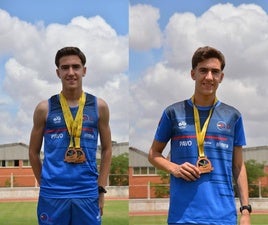 Ismael y Álvaro en el pódium