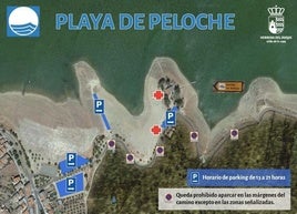 Mapa de la playa de Peloche
