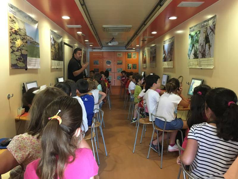 Alumnos durante la visita. 