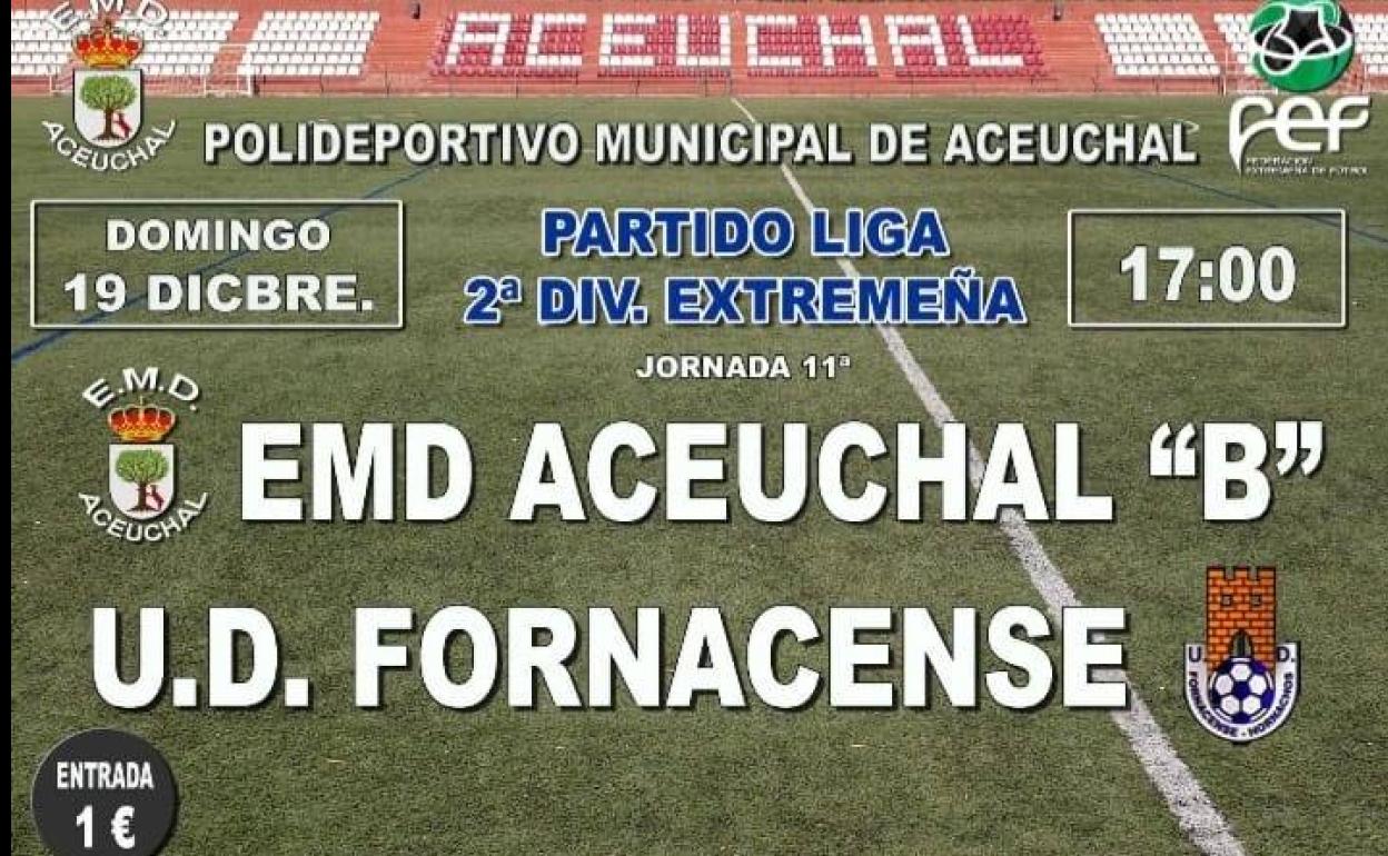 El Fornacense viaja este domingo a Aceuchal para enfrentarse en el Polideportivo Municipal a la EMD Aceuchal B.