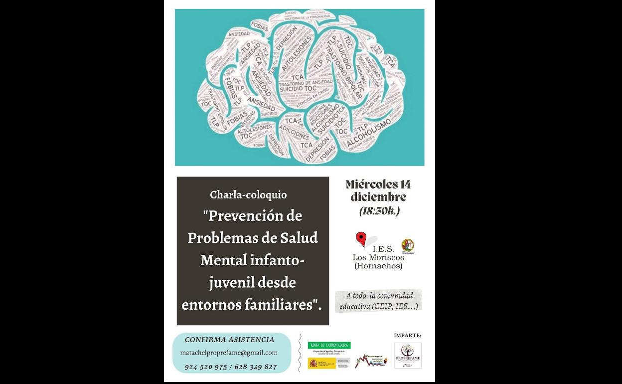 El IES «Los Moriscos», llevará a cabo una charla sobre Salud Mental en Jóvenes y Entornos Familiares