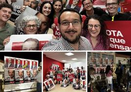 Pegada carteles PSOE