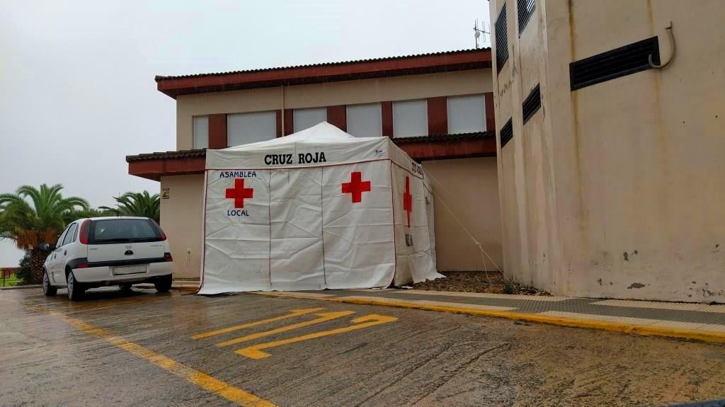 Zona covid del Centro de Salud de Jaraíz.