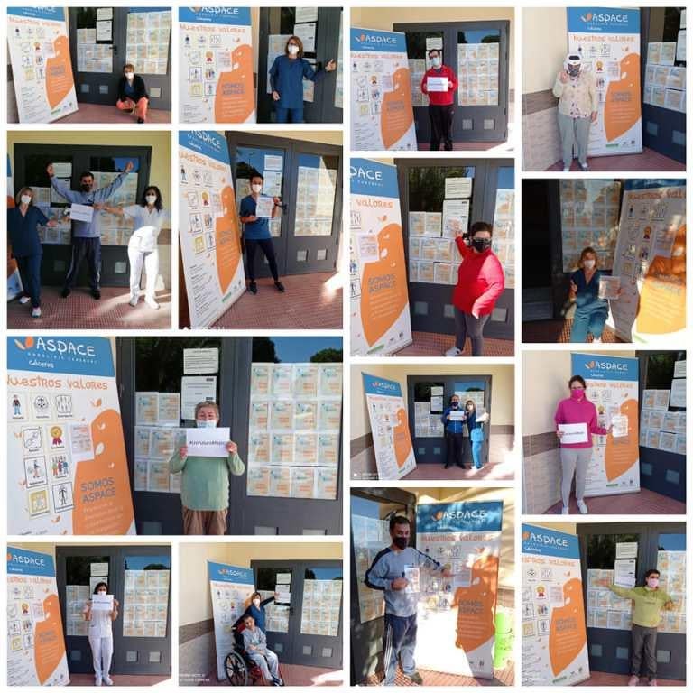Usuarios y monitores en el 'photocall'