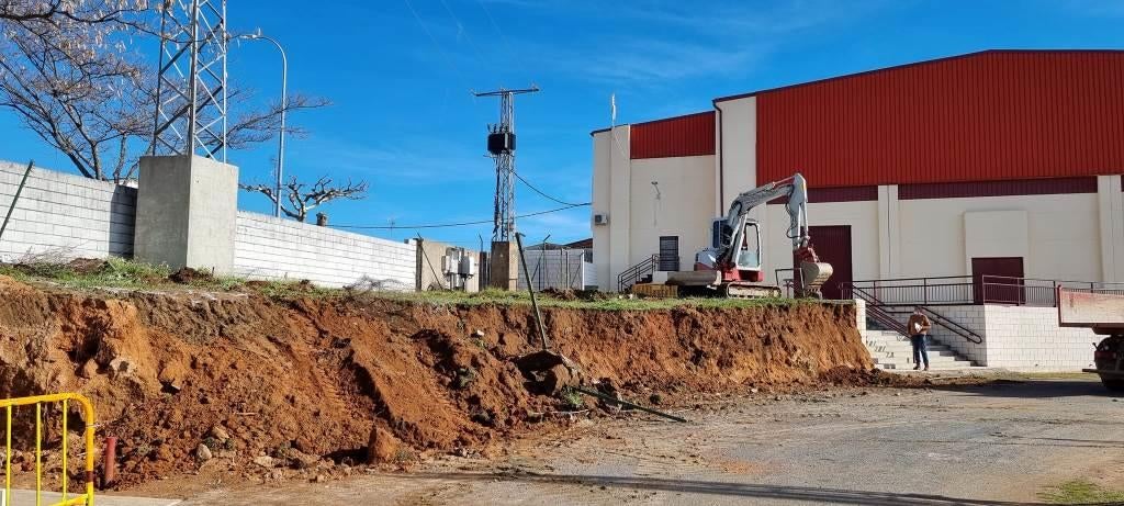 Trabajos para la construcción de la rampa.