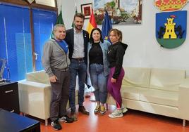 Zapata, Núñez, Gómez y Arjona durante el acto del anuncio.