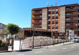 Obras de reforma del Kiosco Santa Ana.