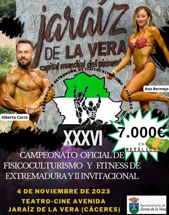 Jaraíz acogerá el Campeonato de Fisicoculturismo y Fitness de Extremadura