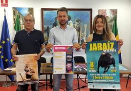 Alberto Díaz, Luis Miguel Núñez y Eva María Martín presentando la programación.