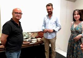 Javier Vidal, Luis Miguel Núñez, Sara García y Jorge Hernández durante la inauguración.