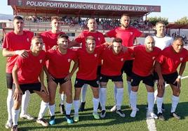 El Jaraíz en uno de los últimos partidos jugados en el polideportivo municipal.