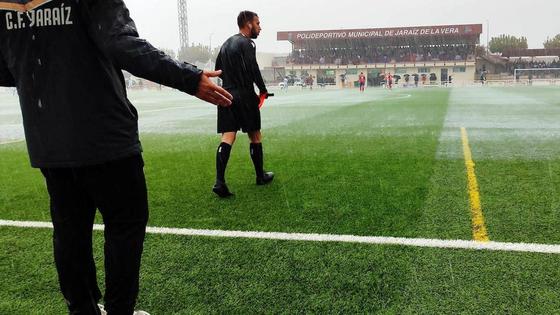 El Jaraíz-Montehermoso suspendido por la lluvia se reanuda hoy a las 21 horas
