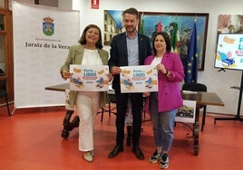 Montserrat López, Luis Miguel Núñez y Cintia Gómez durante la presentación del evento.