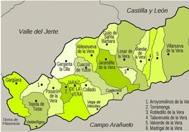 Municipios de la comarca de la Vera.