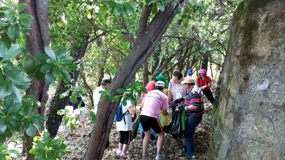 Recogida de basuraleza en el arroyo Platero de Jaraíz