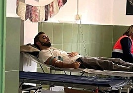 Donante durante la extracción realizada el 4 de abril.