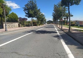 Tramo urbano de la carretera autonómica EX-392.