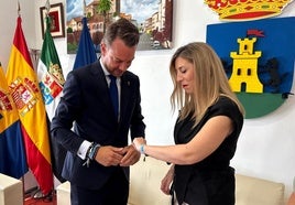 Reparto de material promocional de la candidatura 'Jaraíz Villa Europea del Deporte'