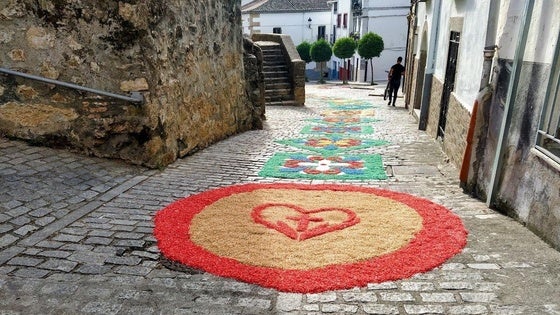 Arte efímero en Jaraíz para celebrar el Corpus
