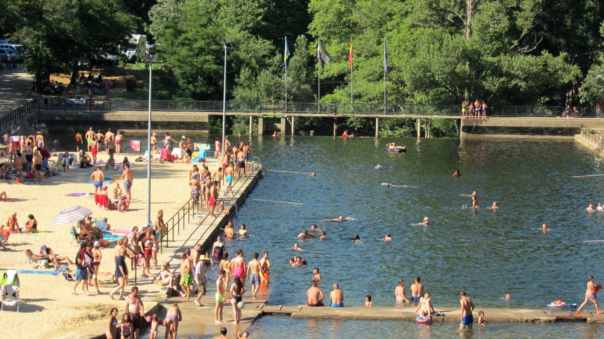 Piscina natural del Lago de Jaraíz de la Vera.