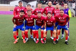 El Jaraíz al inicio del partido jugado en Calamonte.