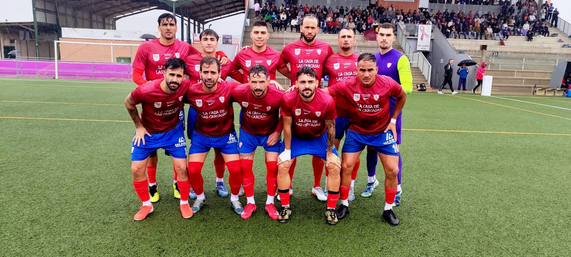 El Jaraíz al inicio del partido jugado en Calamonte.