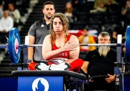 Loida Zabala durante su participación en el Mundial de halterofilia paralímpica de El Cairo.