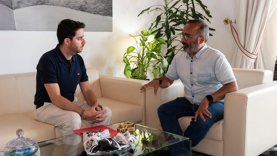 Gabriel Moreno y Miguel Ángel Morales, durante la reunión.