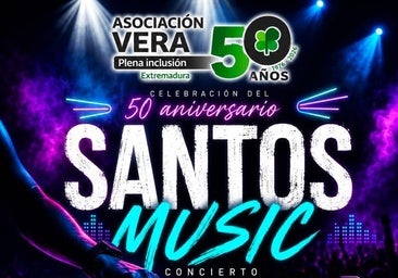 Concierto de Santos Music en el polideportivo a beneficio de la Asociación Vera